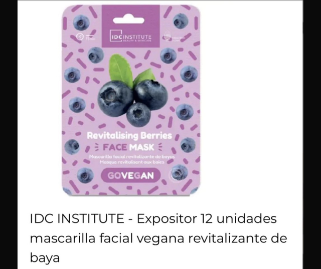 Mascarilla facial arándanos