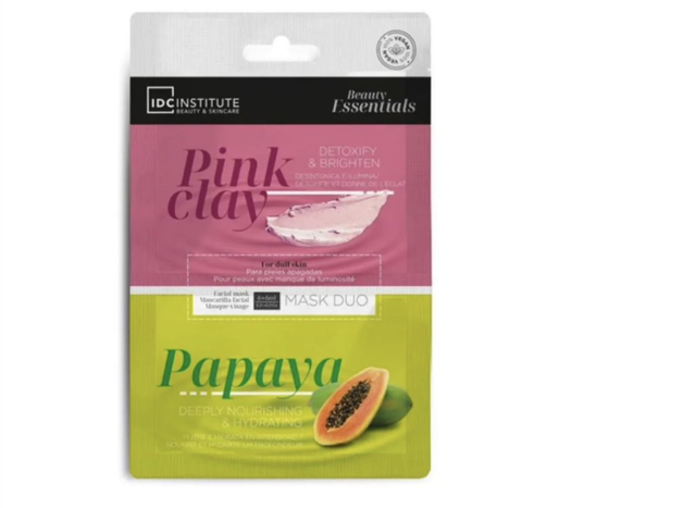 Mascarilla facial de papaya y arcilla rosa