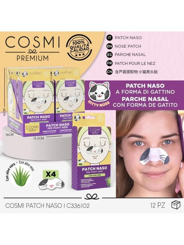 Parche Nasal Puntos Negros Gato Aloe Vera - Cosmi