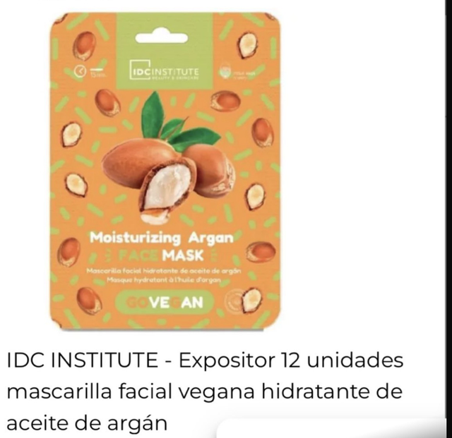 Mascarilla facial hidratante argan