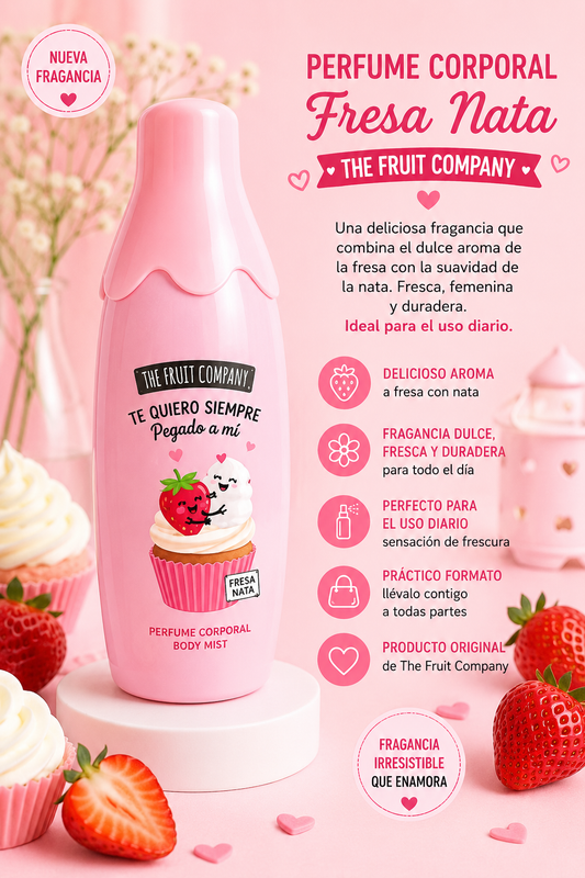Perfume Corporal Fresa Nata – The Fruit Company | Fragancia Dulce y Duradera Eau De Toilette 40ml