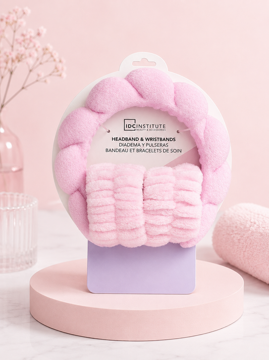 🩷 Diadema y Muñequeras Spa IDC Institute – Rutina de Belleza sin Complicaciones