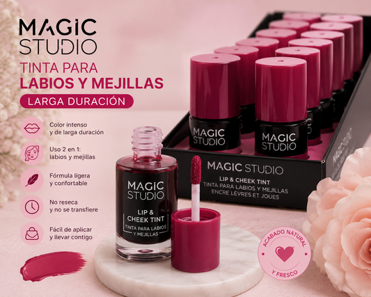Tinta para Labios y Mejillas Magic Studio – Larga Duración