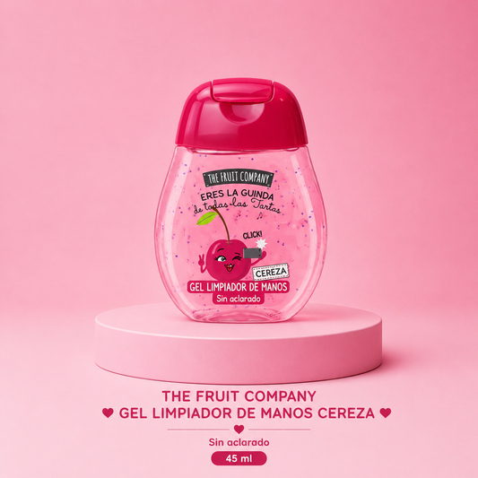 The Fruit Company Gel Limpiador de Manos Cereza – Sin Aclarado 45 ml