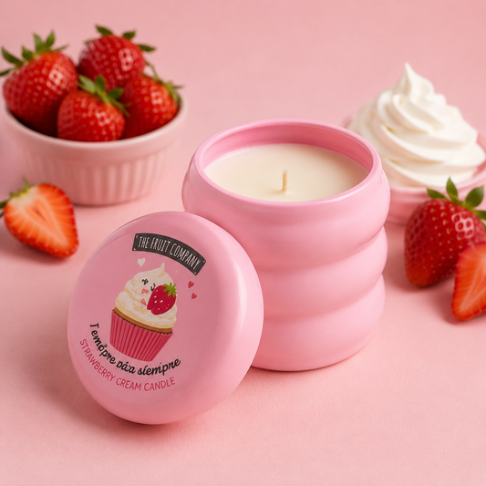 Vela aromatizada fruit company rosa
