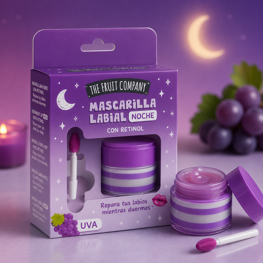 The Fruit Company Mascarilla Labial de Noche Uva con Retinol | Overnight Lip Mask