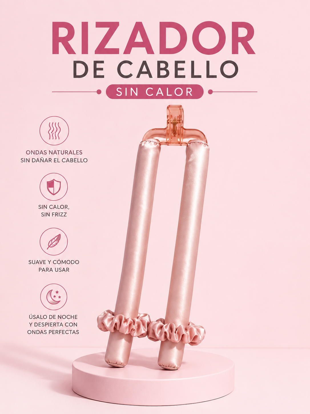 Rizador de Cabello Sin Calor de Satén