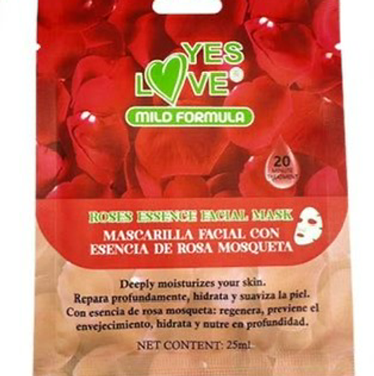 Mascarilla facial rosas