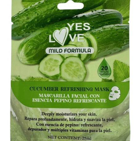 Mascarilla facial pepino