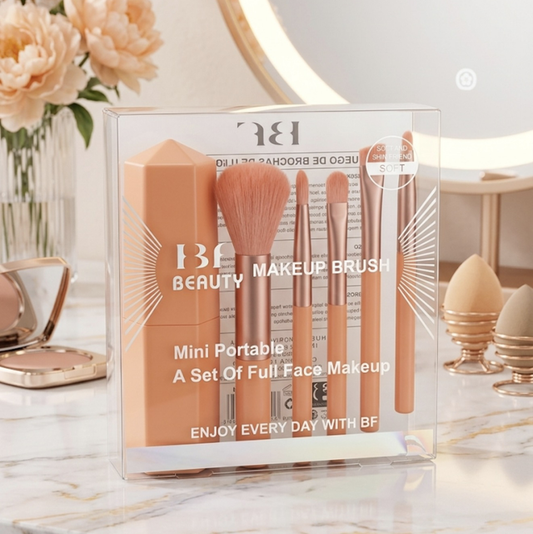 Set de Brochas de Maquillaje 6 Piezas con Esponja