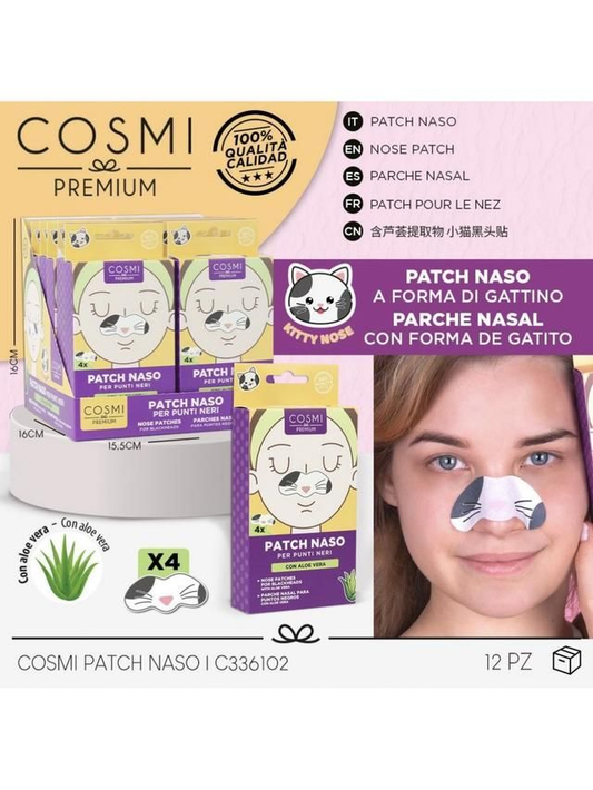 Parche Nasal Puntos Negros Gato Aloe Vera - Cosmi