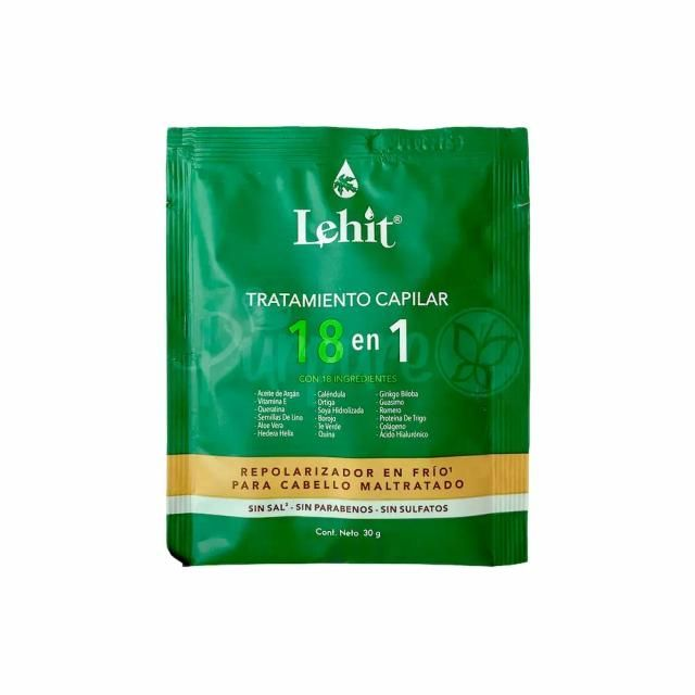 TU beauty store Tratamiento Capilar 18 En 1 Para Cabello Maltratado Sachet 30 G Lehit